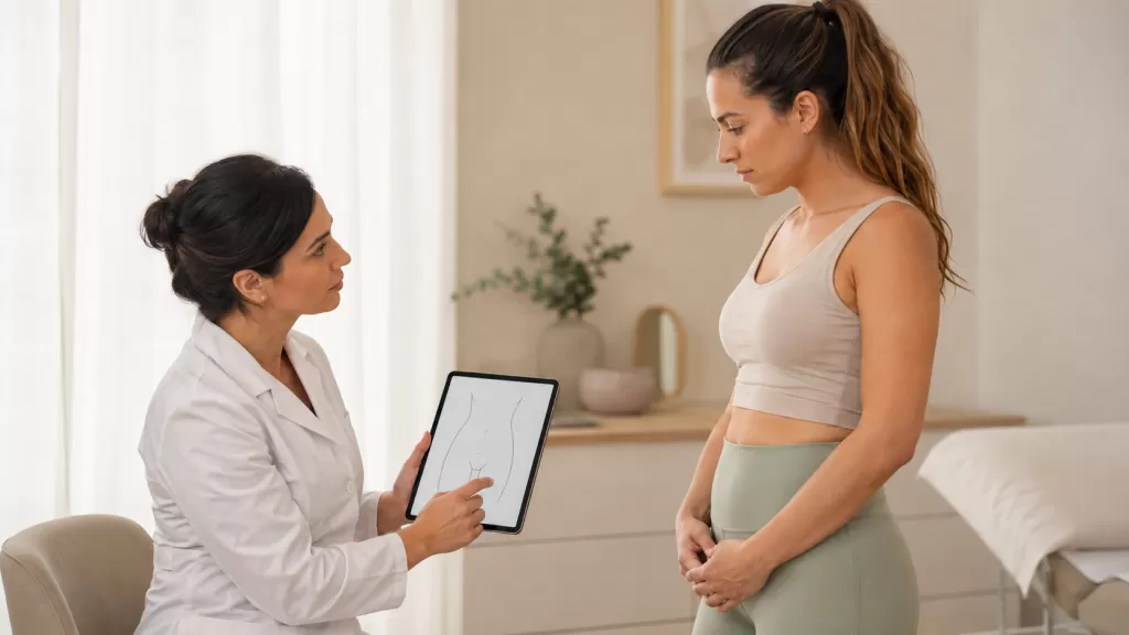 Consultație pentru mini abdominoplastie sau abdominoplastie completă